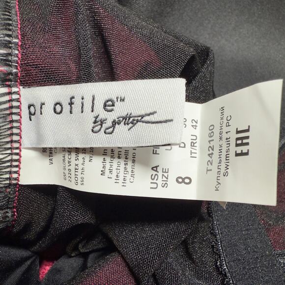 NEW Gottex Tutti Frutti Square Neck Ruffle One-Piece Swimsuit Size 8 - Picture 6 of 7